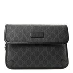 GG Supreme Monogram Web Slim Belt Bag Black Grey