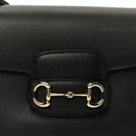 Arabella Calfskin Horsebit 1955 Soft Small Shoulder Bag Black