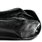 Crinkled Calfskin Matelasse Monogram Large Niki Chain Satchel Black