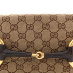 Monogram Horsebit Clutch Dark Brown