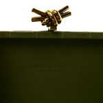 Alligator Knot Clutch Tea Leaf