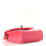 Lambskin Quilted Mini Trendy CC Chain Wallet Pink