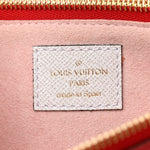 Monogram Giant Double Zip Pochette Rouge