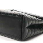 Calfskin Y Quilted Monogram Medium Loulou Chain Satchel Black