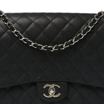 Caviar Quilted Maxi Double Flap Black