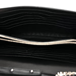 Calfskin Crocodile Embossed Cassandre Wallet On Chain WOC Black
