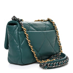 Lambskin Quilted Medium Chanel 19 Flap Green