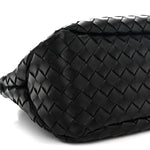 Nappa Intrecciato Small Campana Shoulder Bag Black