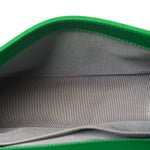 Metallic Calfskin Quilted Medium Boy Flap Green