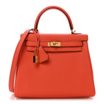 Togo Kelly Retourne 25 Orange Poppy