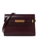Smooth Calfskin Small Manhattan Shoulder Bag Hot Wine