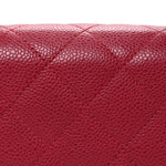 Caviar Mini Carry Around Flap Bag Red