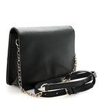 Grained Calfskin Embossed Medusa Flap Bag Black