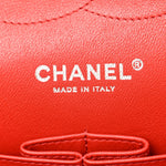Lambskin Quilted Jumbo Double Flap Red