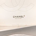 Caviar Quilted Jumbo Double Flap White