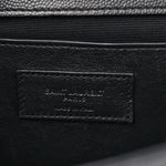 Grain De Poudre Textured Mixed Matelasse Triquilt Medium Monogram Monochrome Satchel Black