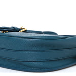 Grained Calfskin Medium Bobby Flap Steel Blue