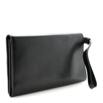 Calfskin Trifold Document Case Clutch Black