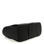 Grained Calfskin Intrecciato Small Arco Tote Black