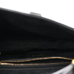 Grained Calfskin Saddle Bag Black