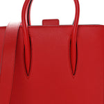 Calfskin Patent Studded Small Paloma Red
