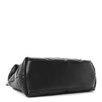 Lambskin Quilted Monogram Monochrome Small Loulou Puffer Chain Satchel Black