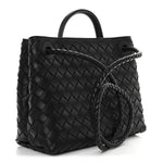 Nappa Intrecciato Small Andiamo Shoulder Bag Black
