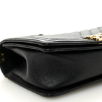 Caviar Chevron Quilted Medium Boy Flap Black