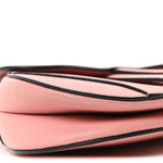 Grained Calfskin Mini Saddle Bag Pink
