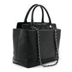 Soft Caviar CC Medium Top Handle Tote Black