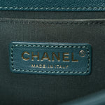 Caviar Quilted Medium Boy Flap Dark Green