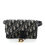 Oblique Saddle Belt Bag Blue