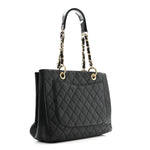 Caviar Quilted Grand Shopping Tote GST Black