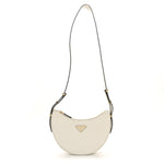 Soft Calfskin Arque Shoulder Bag White