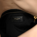 Lambskin Quilted Small Loulou Puffer Monogram Chain Satchel Dark Beige