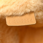 Suede Shearling Triomphe Medium Cabas Anais Natural