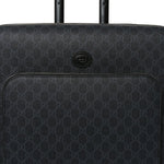 GG Supreme Monogram Azalea Calfskin Retro Interlocking G Small Savoy Cabin Trolley Black