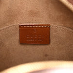GG Supreme Monogram Cuoio Toscano Mini Chain Shoulder Bag Beige Ebony Cuir