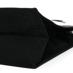 Linen Calfskin Rive Gauche Tote White Black