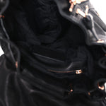 Lambskin Marti Backpack Bag Washed Black Rose Gold Hardware