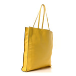 Soft Calfskin Triangle Logo Embossed Tote Sole