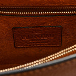 Pebbled Calfskin Rockstud Flip Lock Top Handle Bag Cognac