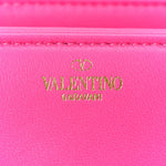 Nappa Monochrome One Stud Chain Clutch Pink PP