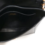 Calfskin Medusa Whipstitch Envelope Clutch Black White
