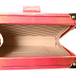 Metalic Lizard Petite Malle Pink