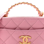 Caviar Quilted Pick Me Up Mini Vanity Case Pink