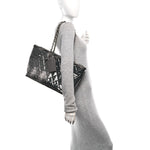 Vinyl Funny Tweed Patchwork Tote Grey