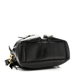 Crinkled Calfskin Small Grand Tour Bowling Bag Black