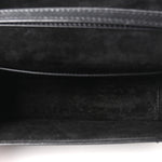 Calfskin Floral Embroidered Monochrome Vlogo Small Loco Shoulder Bag Black