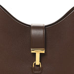 Pebbled Calfskin Monarch Hobo Bag Saddle Brown